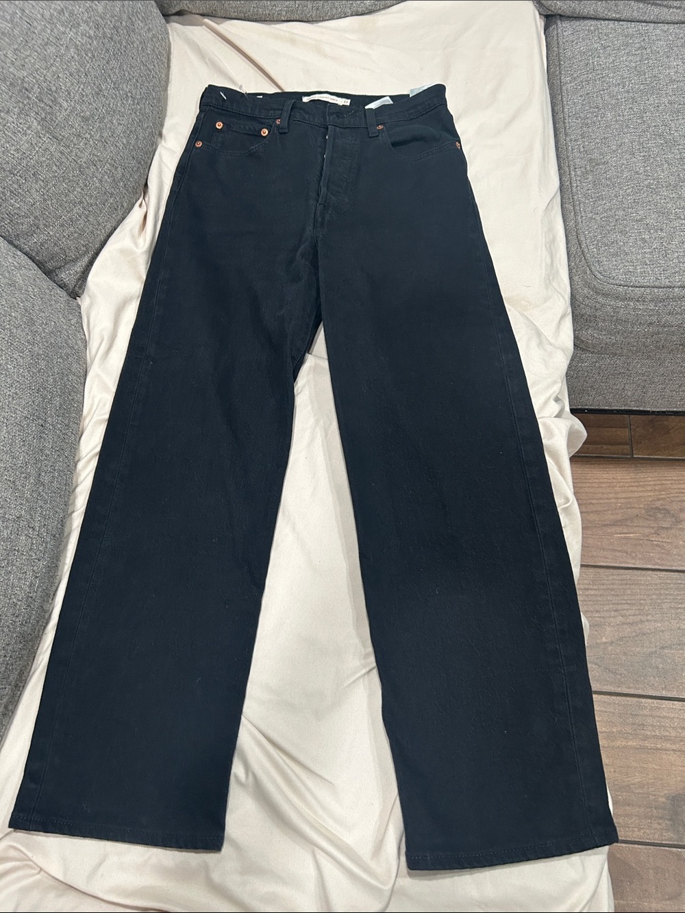 Levi's Black Wide-Leg Jeans